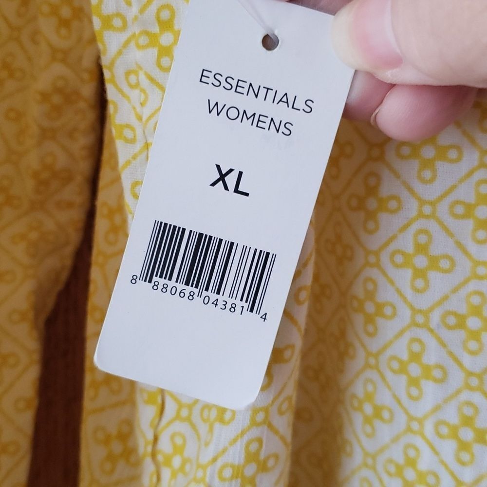 NWT dip Brand Yellow Peplum Top Sz XL - Picture 5 of 7